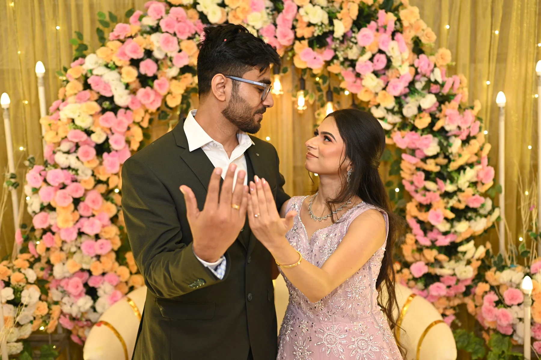 At the engagement celebration