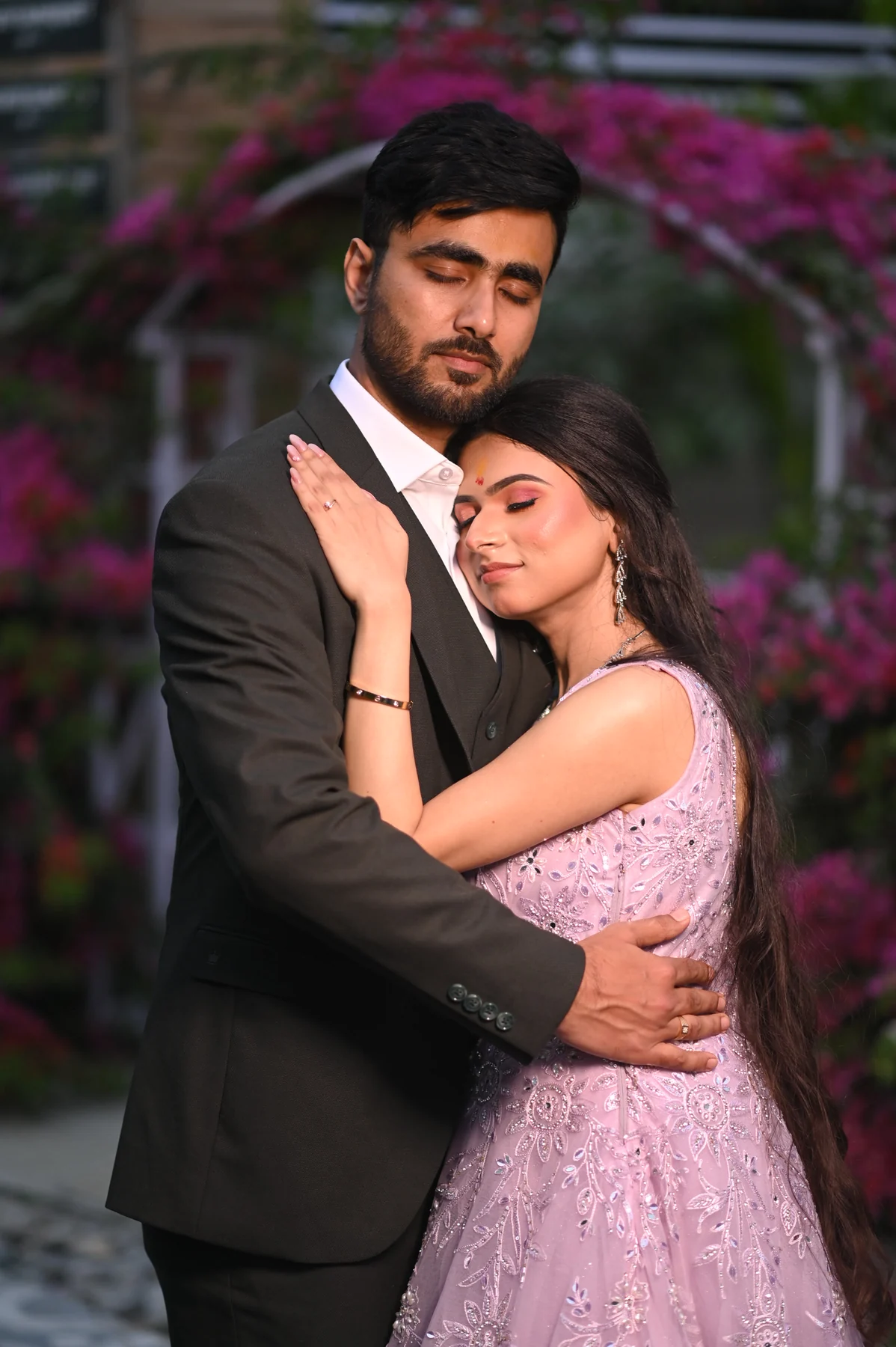 Premashis and Ashmita at their engagement